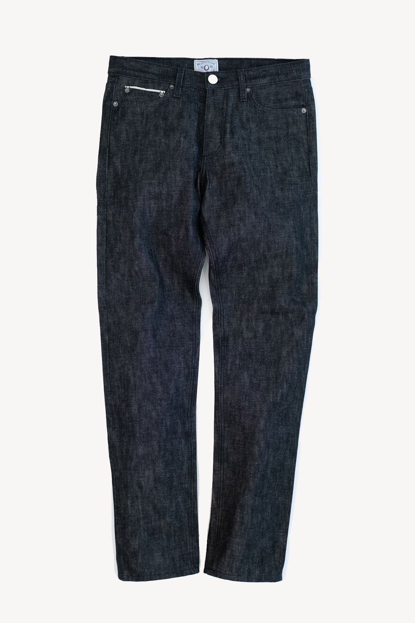 Japanese Black Raw | Slim Straight Selvedge Denim - Rustic Dime